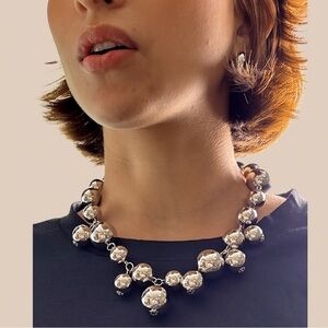 Elegant Silver Bead Necklace